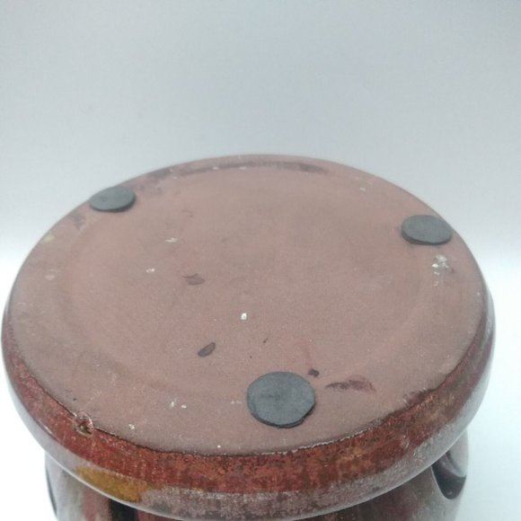 Orchid/Sacculate Flower Pot Cut Out Butterfly Planter Attached Saucer 5.5"T CUTE - Picture 8 of 11